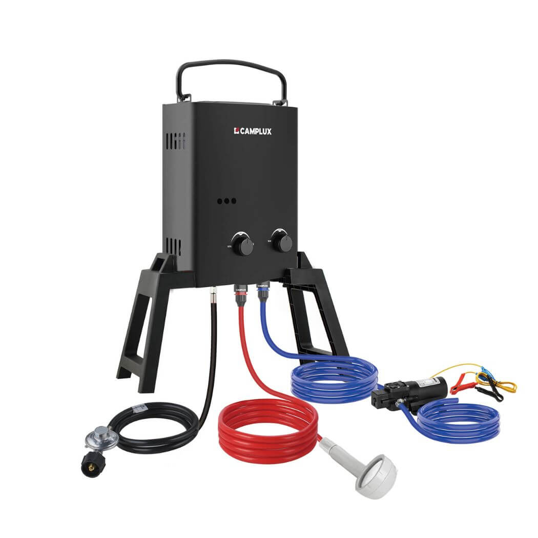 5L Portable Gas Hot Water System with Pump and Stand Camping Shower Pack