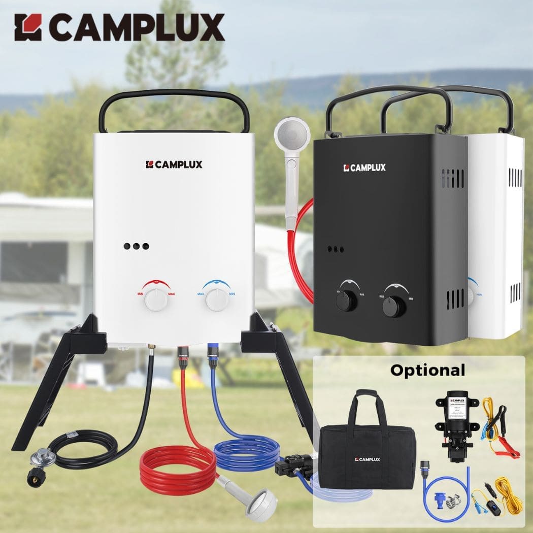 5L Portable Gas Hot Water System with Pump and Stand Camping Shower Pack