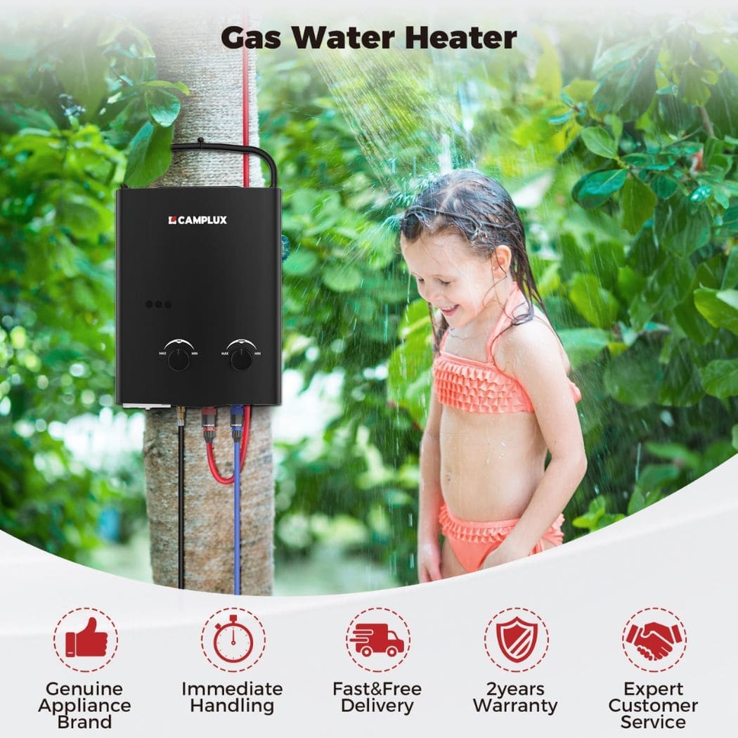 5L Portable Propane Hot Water Heater with Pump Outdoor Camping Shower