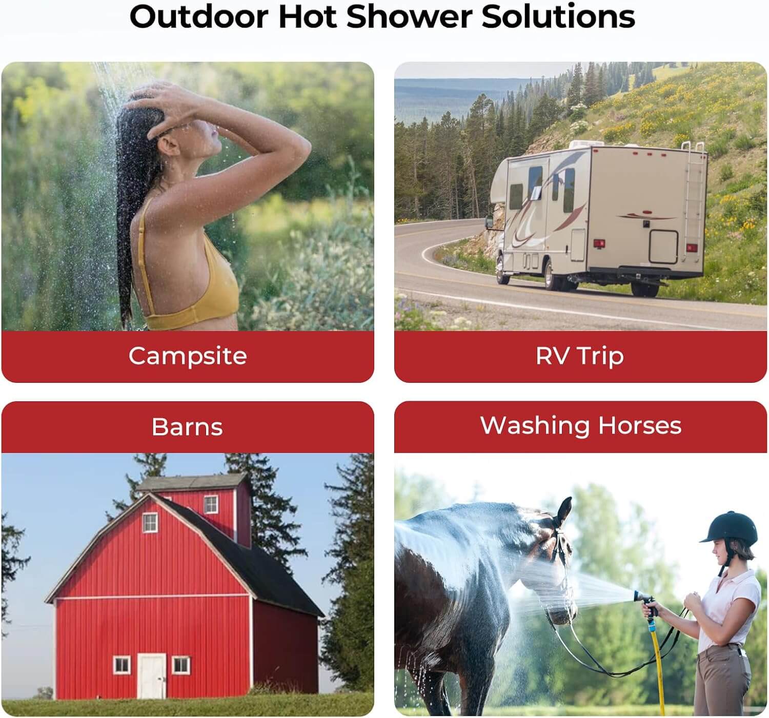 5L Portable Gas Hot Water Heater with Pump Pack Camping and Outdoor Shower