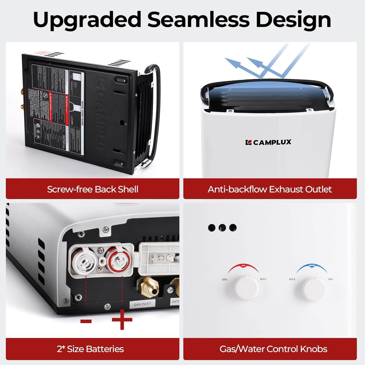 5L Portable Gas Hot Water Heater with Pump Pack Camping and Outdoor Shower