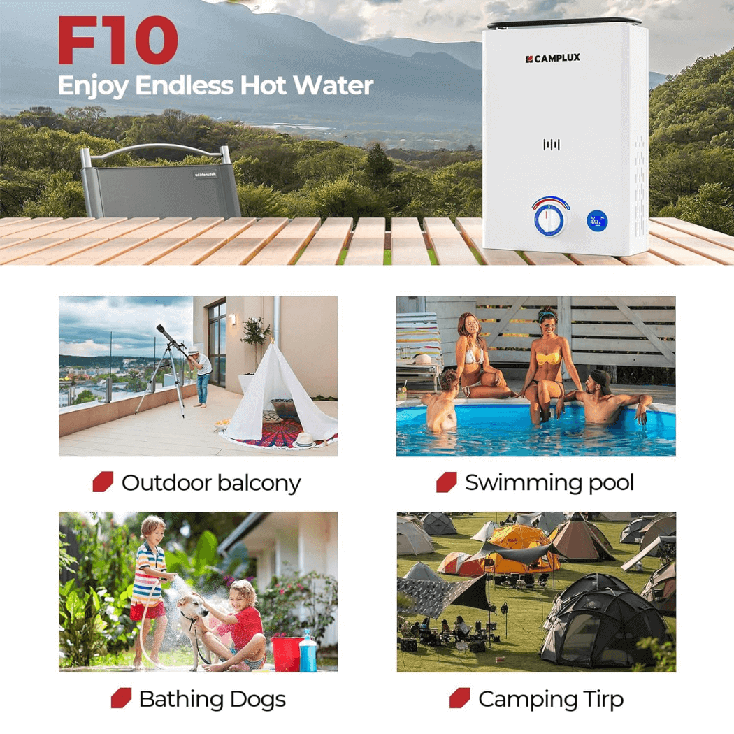 Portable Outdoor Tankless Water Heater F10