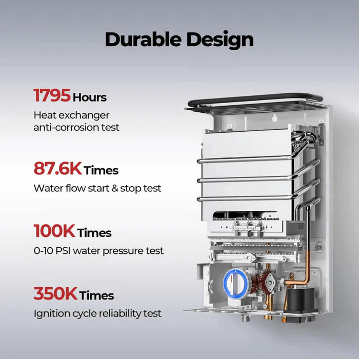 camplux f10 10l water heater technical specifications