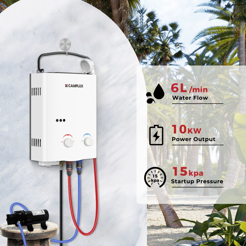 Camplux 5L Portable Water Heater w/ Pump Pack