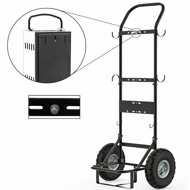 CAMPLUX D52 hand trolley with portable water heater mounting se
