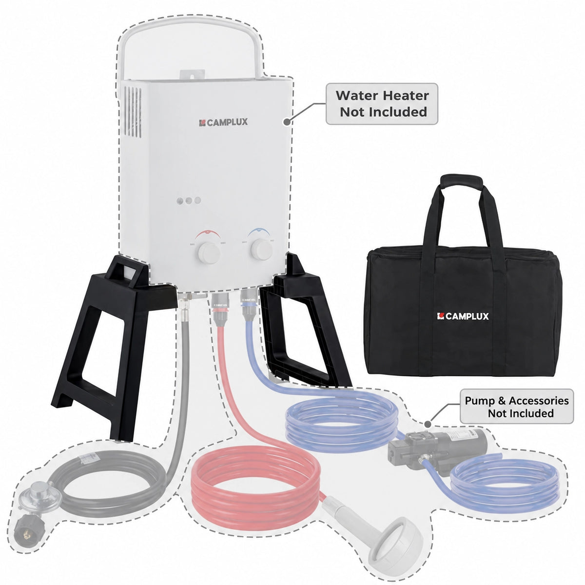 Camplux ST132 Freestanding Stand & Carry Bag for AY132 Series